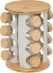 Obrotowy stojak na przyprawy SENSIA 13 słoików z bambusowymi zakrętkami 1