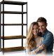 Regał metalowy magazynowy 180 x 90 x 40 cm Humberg HR-852 czarny 13
