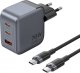 Ładowarka GaN Vention USB-C+C+A 70W + Kabel USB-C-C 1m (Szara) 1