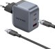 Ładowarka GaN Vention USB-C+C+A 70W + Kabel USB-C-C 1m (Szara) 2