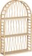 Atmosphera Półka wisząca półowalna rattan, MDF Anahi 74x45 cm 1
