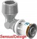 Uponor S-Press PLUS kolano z gwintem zewn. 20-R1/2MT 1