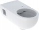 Geberit Selnova Wisząca miska WC, Lejowa, B35.5cm, H37cm, T53cm, podwyższona, ukryte mocowania, Rimfree 1
