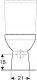 Geberit Selnova Square Stojąca miska WC do spłuczki nasadzanej, lejowa, B35cm, H40cm, T68cm, częściowo ukryte mocowania, odpływ poziomy, Rimfree 2