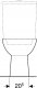 Geberit Selnova Stojąca miska WC do spłuczki nasadzanej, lejowa, B36cm, H39cm, T67cm, odpływ pionowy 4