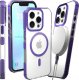 Hello Case Etui Pancerne do Apple iPhone 13 Pro (Bumper, Fioletowa Ramka, Magsafe) 1