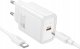 Ładowarka Hoco ładowarka sieciowa Typ C + kabel Typ C do Typ C PD QC 30W N62 biała 1