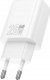 HOCO ładowarka sieciowa USB A + Typ C PD QC3.0 3A 20W N61 biała 2