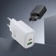 HOCO ładowarka sieciowa USB A + Typ C PD QC3.0 3A 30W N63 czarna 5