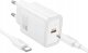 HOCO ładowarka sieciowa Typ C + kabel Typ C do Typ C PD QC 20W N60 biała 1