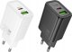 HOCO ładowarka sieciowa USB A + Typ C PD QC3.0 3A 20W N61 czarna 3