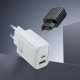 HOCO ładowarka sieciowa USB A + Typ C + kabel Typ C do Lightning PD QC3.0 3A 20W N61 czarna 5