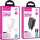 HOCO ładowarka sieciowa USB A + Typ C + kabel Typ C do Lightning PD QC3.0 3A 20W N61 czarna 7