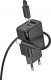 HOCO ładowarka sieciowa USB A + Typ C + kabel Typ C do Typ C PD QC3.0 3A 20W N61 czarna 2