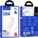 HOCO ładowarka sieciowa USB A + Typ C + kabel Typ C do Lightning PD QC3.0 3A 30W N63 biała 5