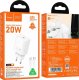HOCO ładowarka sieciowa Typ C + kabel Typ C do Lightning PD QC 20W N60 biała 3