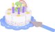 Drewniany Kolorowy Tort urodzinowy do krojenia Zabawa w Urodziny ZA5386 8