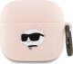 Karl Lagerfeld KLA4RUNCHP AirPods 4       cover różowy/pink Silicone Choupette Head 3D 1