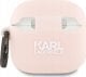 Karl Lagerfeld KLA4RUNCHP AirPods 4       cover różowy/pink Silicone Choupette Head 3D 2