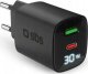 SBS PD Travel Charger 30W USB-C/18W USB LCD GaN black 1