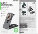 DUZZONA W22 - aluminiowa ładowarka indukcyjna, składana 3w1, kompatybilna z MagSafe 15W czarna 2