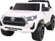 Toyota Hilux na akumulator dla dzieci Biały + Napęd 4x4 + Pilot + 2 bagażniki + Radio MP3 + LED 4