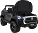 Toyota Hilux na akumulator dla dzieci Czarny + Napęd 4x4 + Pilot + 2 bagażniki + Radio MP3 + LED 15