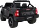 Toyota Hilux na akumulator dla dzieci Czarny + Napęd 4x4 + Pilot + 2 bagażniki + Radio MP3 + LED 4