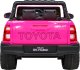 Toyota Hilux na akumulator dla dzieci Różowy + Napęd 4x4 + Pilot + 2 bagażniki + Radio MP3 + LED 7
