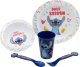 Disney Stitch - Zestaw naczyń do mikrofali 5 szt. z kolekcji Palms (talerz, miska, kubeczek, widelec, łyżeczka) 1