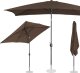 Parasol ogrodowy prostokątny uchylny z korbką 200 x 300 cm brązowy UNIPRODO 1