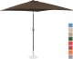 Parasol ogrodowy prostokątny uchylny z korbką 200 x 300 cm brązowy UNIPRODO 1