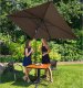 Parasol ogrodowy prostokątny uchylny z korbką 200 x 300 cm brązowy UNIPRODO 3