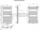 Towel dryer INVENA, 1000 x 540 mm, steel, black 2
