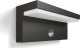 Wall LED outdoor light PHILIPS Bustan, IP44, 9W, 4000K, 1000lm, with motion sensor, anthracite color 19