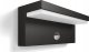 Wall LED outdoor light PHILIPS Bustan, IP44, 9W, 4000K, 1000lm, with motion sensor, anthracite color 4