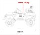 Auto terenowe OFF-ROAD 3.0 dla dzieci Czerwony + Pilot + Wolny Start + Pasy + Audio LED 19