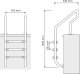Uniprodo Drabinka do basenu ze stali nierdzewnej 3 stopnie 1600 mm (1017383) 7