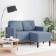 vidaXL Sofa 2-osobowa z leżanką w kształcie litery L, niebieska 1