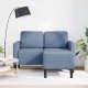 vidaXL Sofa 2-osobowa z leżanką w kształcie litery L, niebieska 2