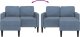 vidaXL Sofa 2-osobowa z leżanką w kształcie litery L, niebieska 6