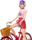 Lalka Barbie Mattel Pink Passport Barbie na rowerze z pieskiem (HWJ00) 5