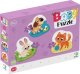Dodo Puzzle 3w1 2-3-4 Elementy "Zwierzaki" Trzy Układanki Zwierzęta Domowe 6