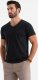 T-shirt męski V-neck SLIM FIT z elastanem i printem   czarny V1 OM-TSBC-0221 S 2
