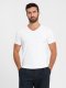 Męski t-shirt V-neck SLIM FIT z elastanem i printem  biały V2 OM-TSBC-0221 XL 1