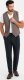 Męski t-shirt V-neck SLIM FIT z elastanem i printem  biały V2 OM-TSBC-0221 XL 2