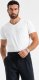 Męski t-shirt V-neck SLIM FIT z elastanem i printem  biały V2 OM-TSBC-0221 XL 4