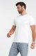 Męski t-shirt SLIM FIT z elastanem i printem  biały V2 OM-TSBC-0222 M 3
