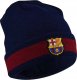 Czapka Zimowa FC Barcelona Gładka Granatowa Bordowa Barca Gumowy Herb Logo 3