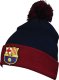 Czapka Zimowa FC Barcelona z Pomponem Herb Logo Granatowa Bordowa Akrylowa 1